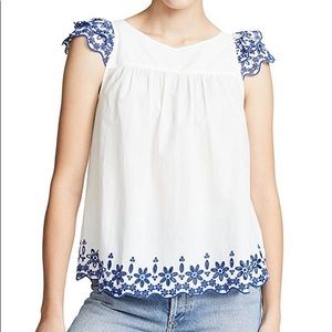 Madewell Chiara Double Ruffle Blouse size 0